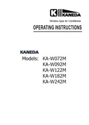 Kaneda KA-W242M Operating Instructions Manual