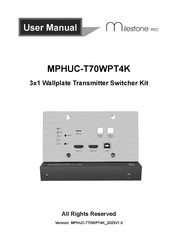 Milestone pro MPHUC-T70WPT4K User Manual