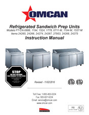 Omcan PT-CN-1194-M Instruction Manual
