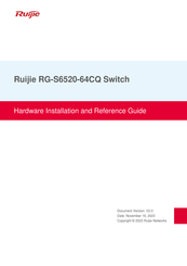 Micas RG-S6520-64CQ Hardware  Installation And Reference Manual