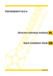 Pentagram P1212-4 Quick Installation Manual