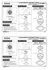 Toto TX1EBV1 Quick Start Manual