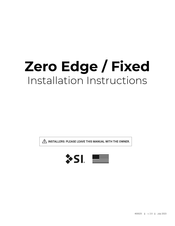 Screen Innovations Zero Edge / Fixed Installation Instructions Manual