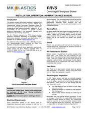 MK Plastics PRVS Installation, Operation And Maintenance Manual