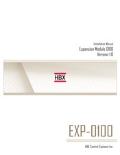 HBX EXP-0100 Installation Manual