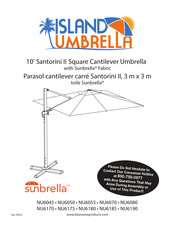 Island Umbrella Sunbrella NU6045 Instruction Manual