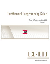 HBX ECO-1000 Programming Manual