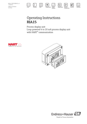 Endress+Hauser RIA15 Operating Instructions Manual