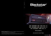 Blackstar HT STAGE 100 MK III Owner's Manual