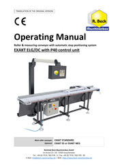 R. Beck Maschinenbau EXAKT ELG/DC Operating Manual