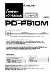 Pioneer PD-P910M Service Manual