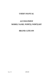 LiteOn WP8722 User Manual