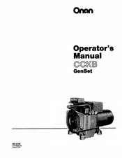 Onan CCKB Operator's Manual