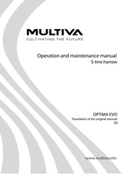 Multiva OPTIMA EVO 800 Operation And Maintenance Manual