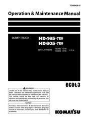 Komatsu HD465-10739 Operation & Maintenance Manual