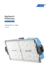 ARRI SkyPanel X Preliminary Operating Manual