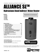 U.S. Boiler Company ALLIANCE SL AL70SL Installation, Operating And Service Instructions
