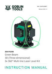 GOBLIN TOOLS 3DX-PG30B Instruction Manual