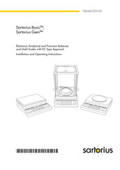 Sartorius Basiclite Installation And Operating Instructions Manual