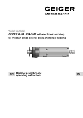 GEIGER GJ56 E14-1002 Series Original Assembly And Operating Instructions