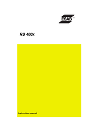 ESAB RS 400x Instruction Manual