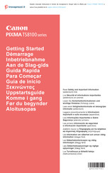 Canon PIXMA TS8152 Getting Started