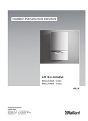 Vaillant VUW 356/5-7 (H-GB) Installation And Maintenance Instructions Manual