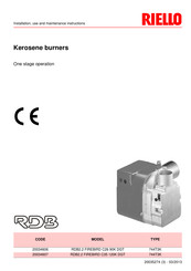 Riello 20034607 Installation, Use And Maintenance Instructions