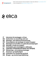 ELICA INTERSTELLAR IX/F/65 Instruction On Mounting And Use Manual
