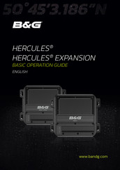 B&G HERCULES EXPANSION Basic Operation Manual