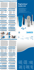 Darco PegContour Insole Uni Quick Start Manual