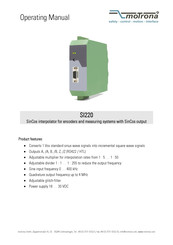 Motrona SinCos SI220 Operating Manual