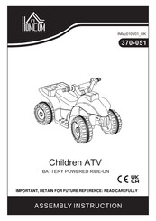 Homcom Children ATV Assembly Instruction Manual