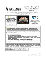 Regency Fireplace Products VF18E-LP Installation & User Manual