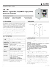 CAMDEN CX-33PS Installation Instructions Manual