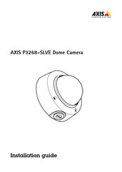 Axis P3268-SLVE Installation Manual