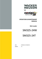 DINGO WAACKER NEUSON SM325-24W Operation & Maintenance Manual