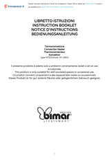 Bimar HY-200J Instruction Booklet