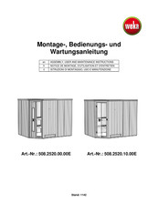 Weka 508.2520.10.00E Assembly, User And Maintenance Instructions