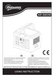 Outsunny 84F-006V90 Using Instruction