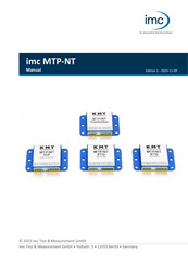 Axiometrix Solutions imc MTP-NT Manual