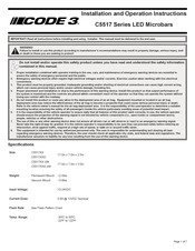 ECCO SAFETY GROUP CODE 3 REFLEX C5517 Series Installation And Operation Instruction Manual