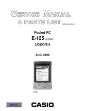 Casio Cassiopeia E-125 Service Manual And Parts List