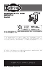 Simpson PRO3800PW Instruction Manual