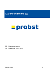 probst TAS-UNI-450 Operating Instructions Manual