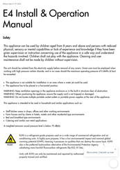 Borg & Overstrom E4 Install & Operation Manual