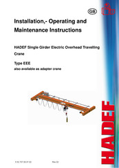 HADEF EEE Installation, Operating And Maintenance Instructions