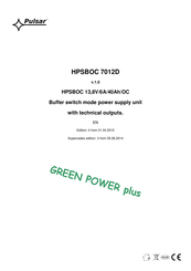 Pulsar HPSBOC 7012D Manual