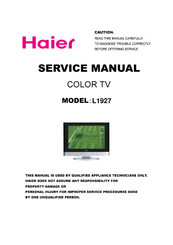 Haier L1927 Service Manual