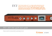 Grimm Audio UC1 Quick Start Manual